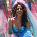 belly dancing on state street in Santa Babara during parade