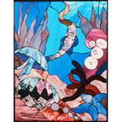 Stained Glass designed by painter Beth Amine