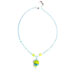 blue green blown glass necklace
