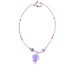 purple blown glass pendant art necklace 