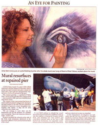 Article about Beth Amine and her mural painting work in Santa Barbara